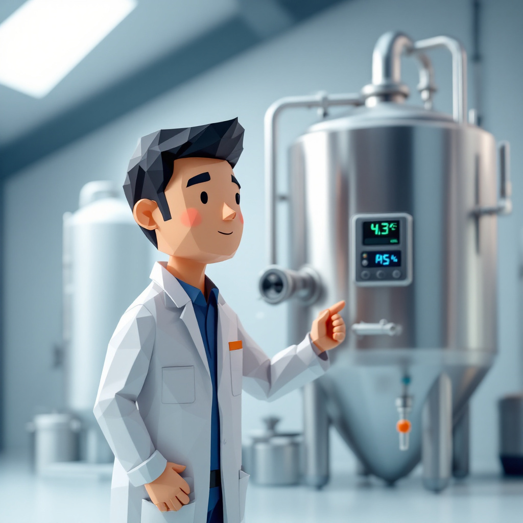 発酵・バイオ技術者のキャラクターイラスト